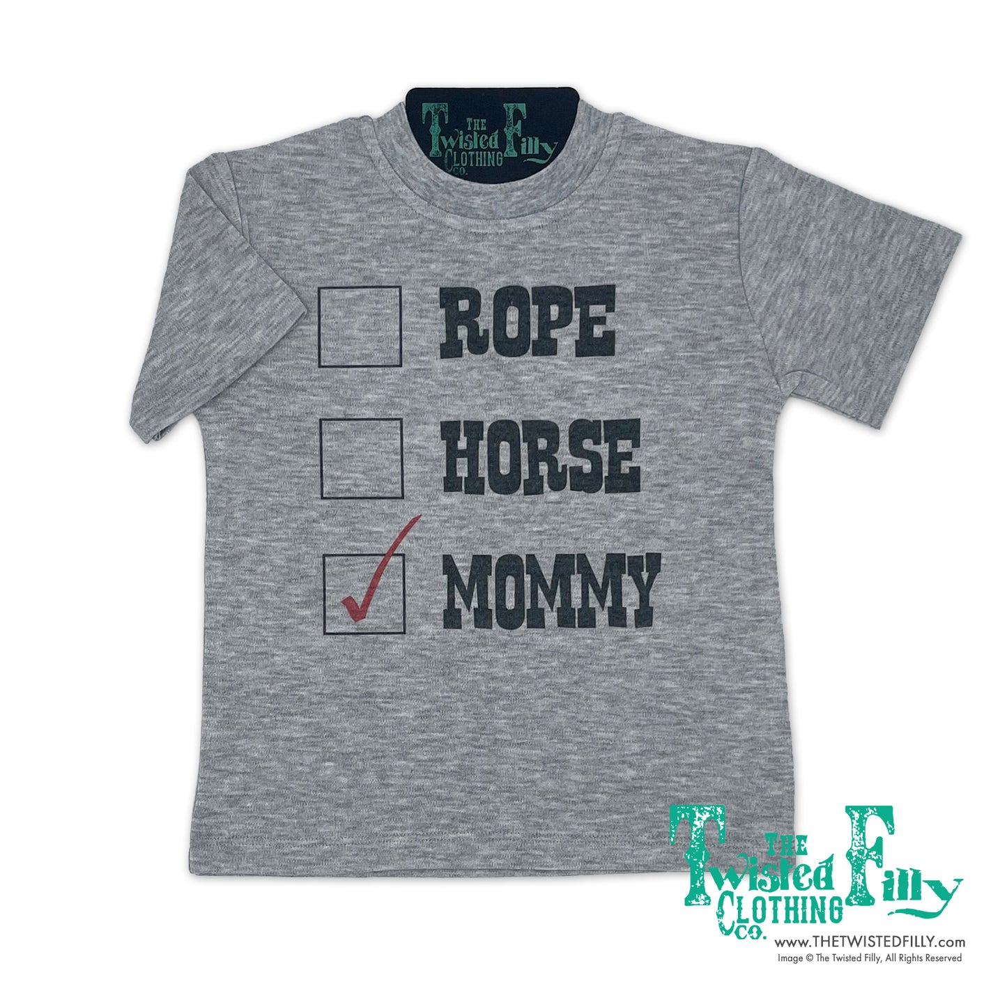 Rope Horse Mommy - S/S Toddler Tee - Gray