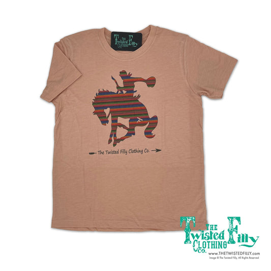 Serape Bronc - S/S Womens Adult Tee - Dusty Rose