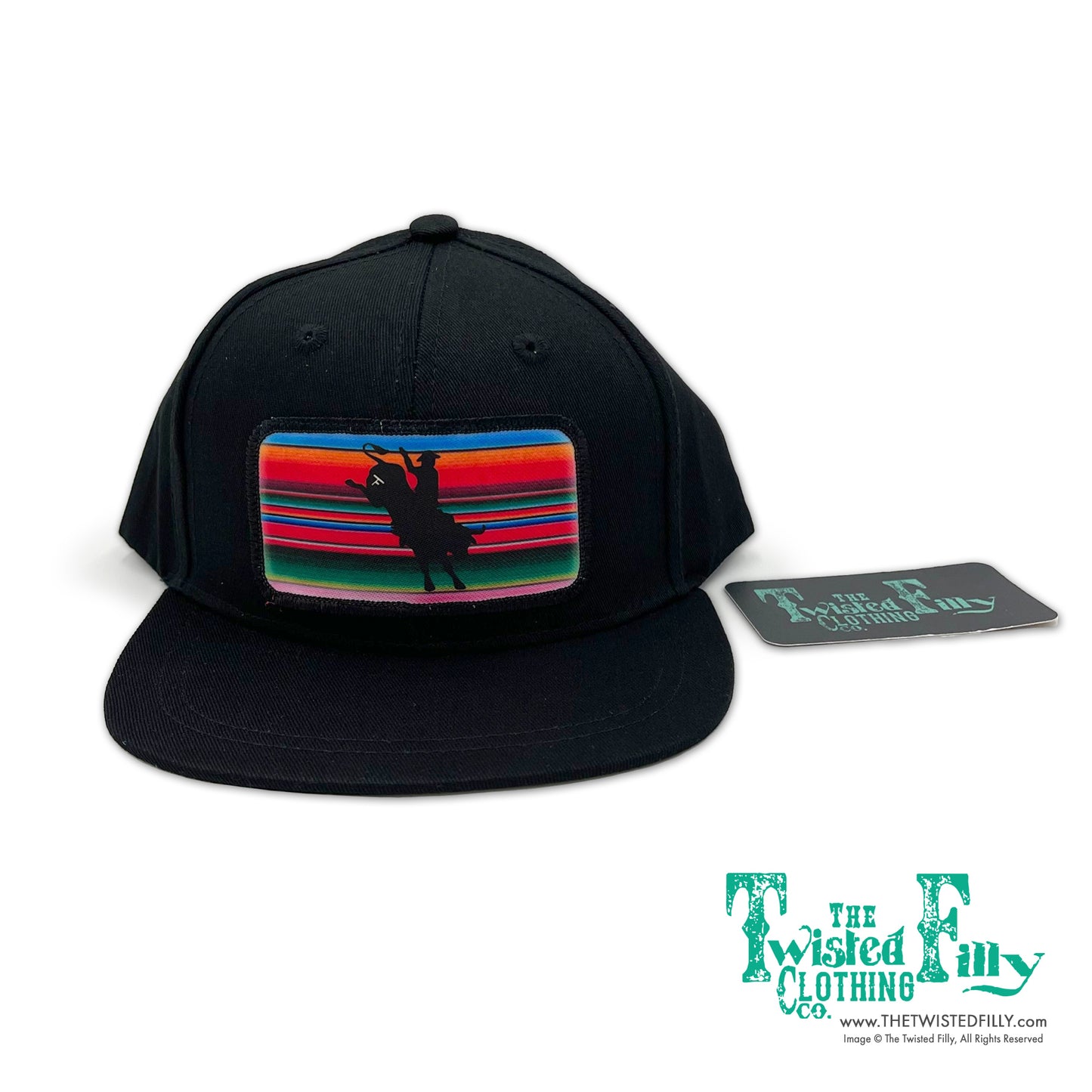 Serape Bull Rider - Infant / Toddler Snapback Hat - Black