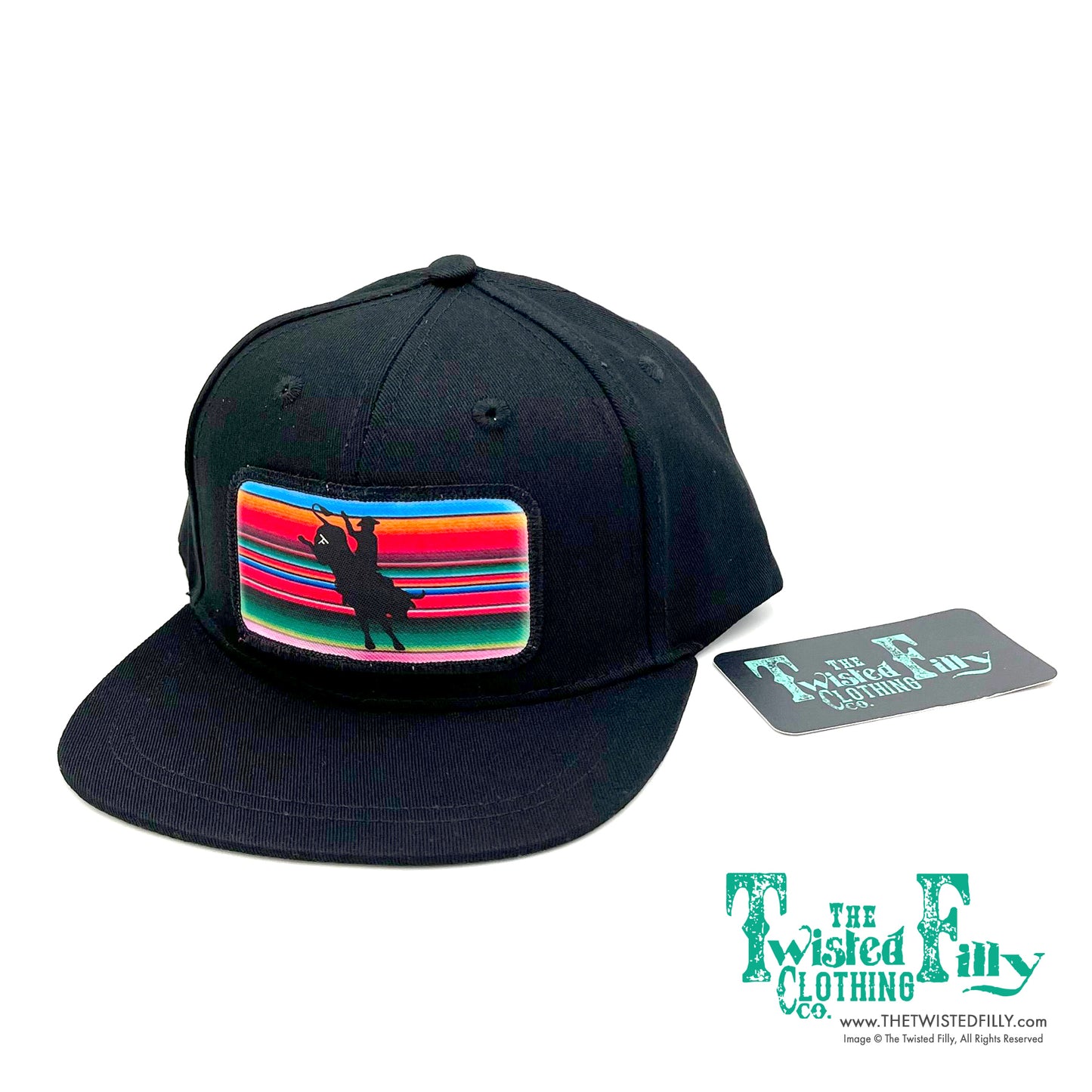 Serape Bull Rider - Infant / Toddler Snapback Hat - Black