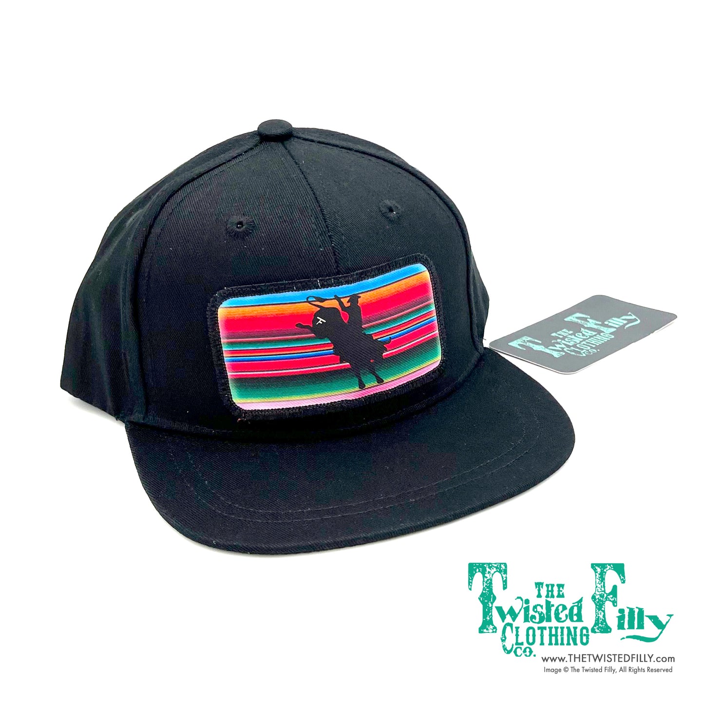 Serape Bull Rider - Infant / Toddler Snapback Hat - Black