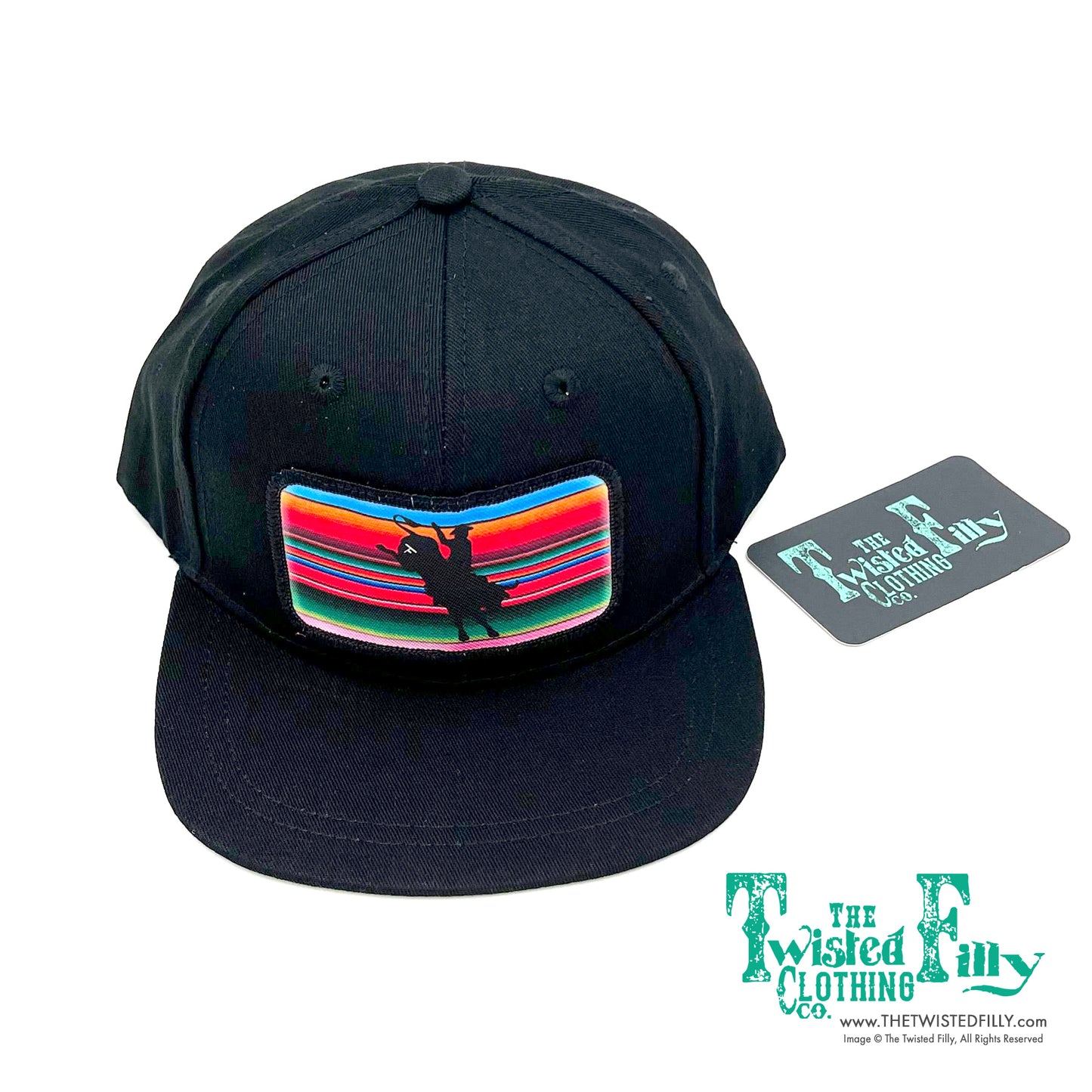 Serape Bull Rider - Infant / Toddler Snapback Hat - Black