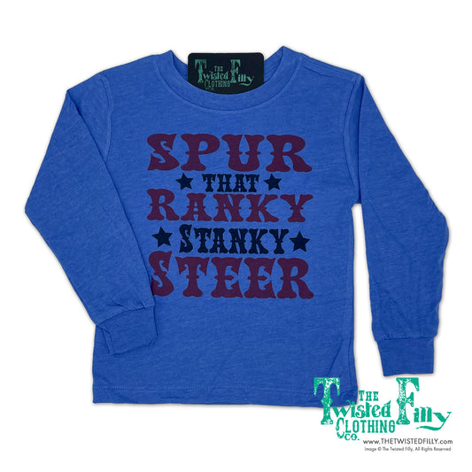 Spur That Ranky Stanky Steer - L/S Toddler Tee - Blue