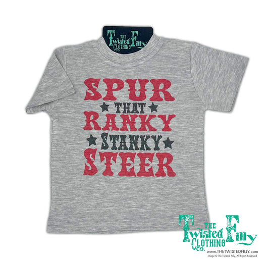 Spur That Ranky Stanky Steer - S/S Toddler Tee - Gray