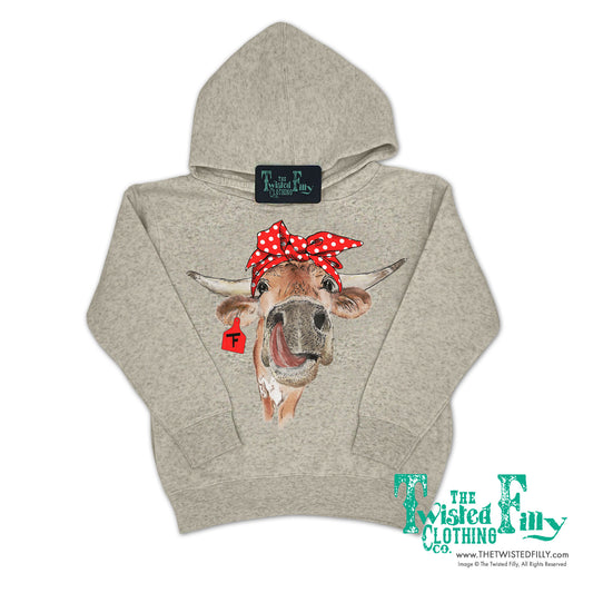 Terrible Two's - Toddler Girls Hoodie - Oatmeal