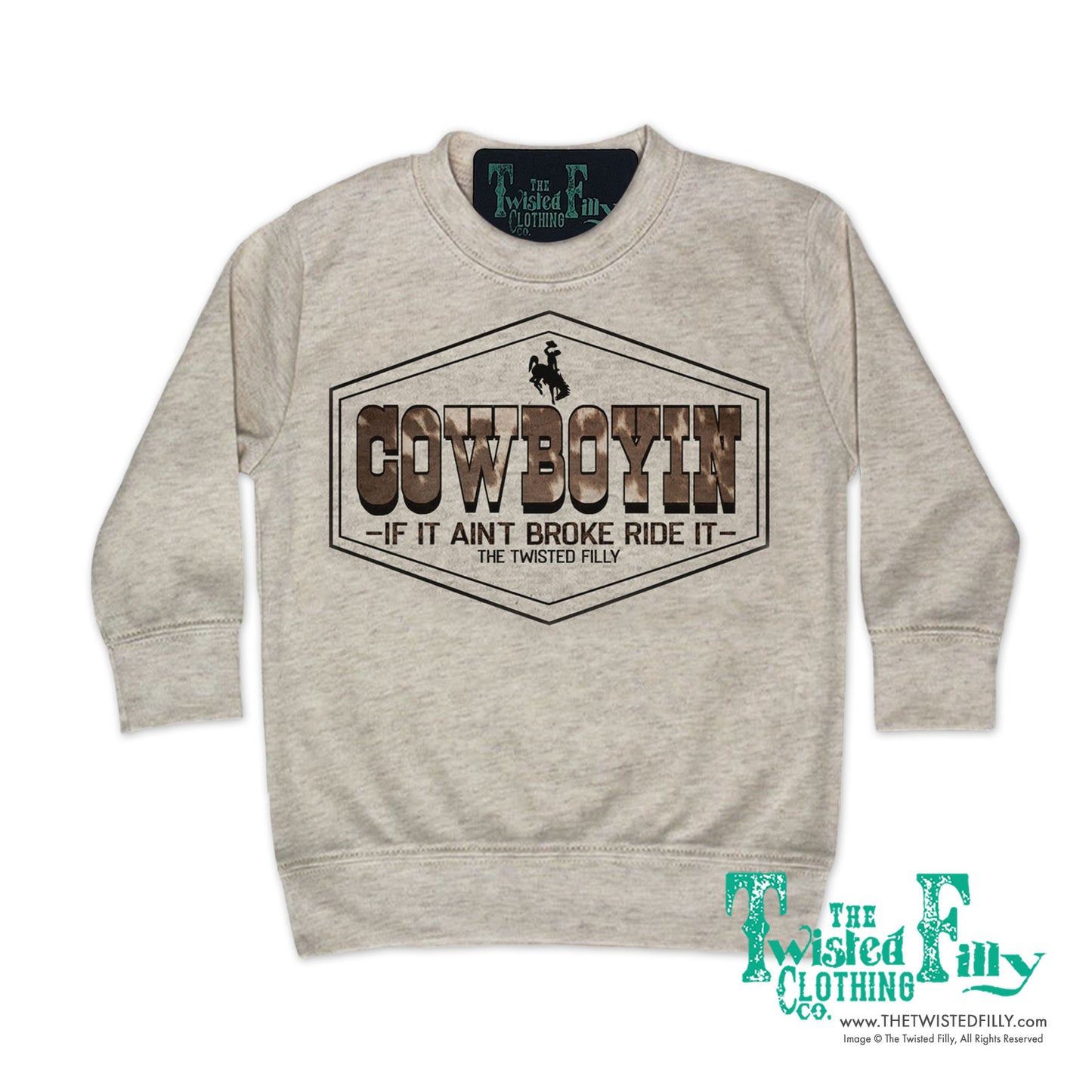 Triangle Cowboy - Boys Youth Pullover - Oatmeal