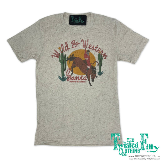 Wild & Western Santa - S/S Adult Tee - Oatmeal