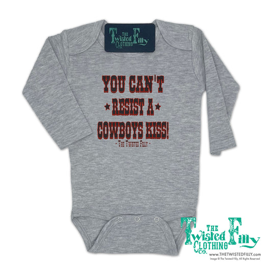 You Can't Resist A Cowboys Kiss - L/S Infant One Piece - Assorted Colors