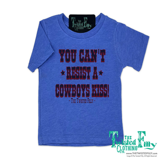 You Can't Resist A Cowboys Kiss - S/S Crew Neck Adult Tee - Dark Blue