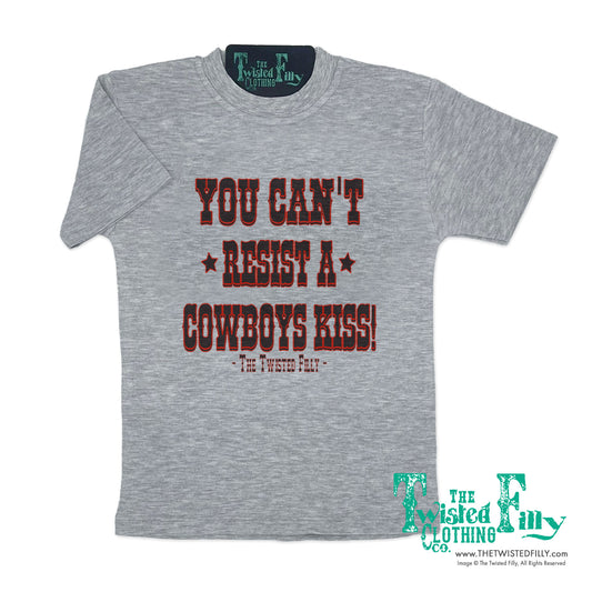 You Can't Resist A Cowboys Kiss - S/S Crew Neck Adult Tee - Gray