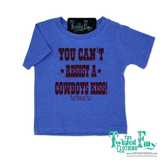 You Can't Resist A Cowboys Kiss - S/S Toddler Tee - Dark Blue