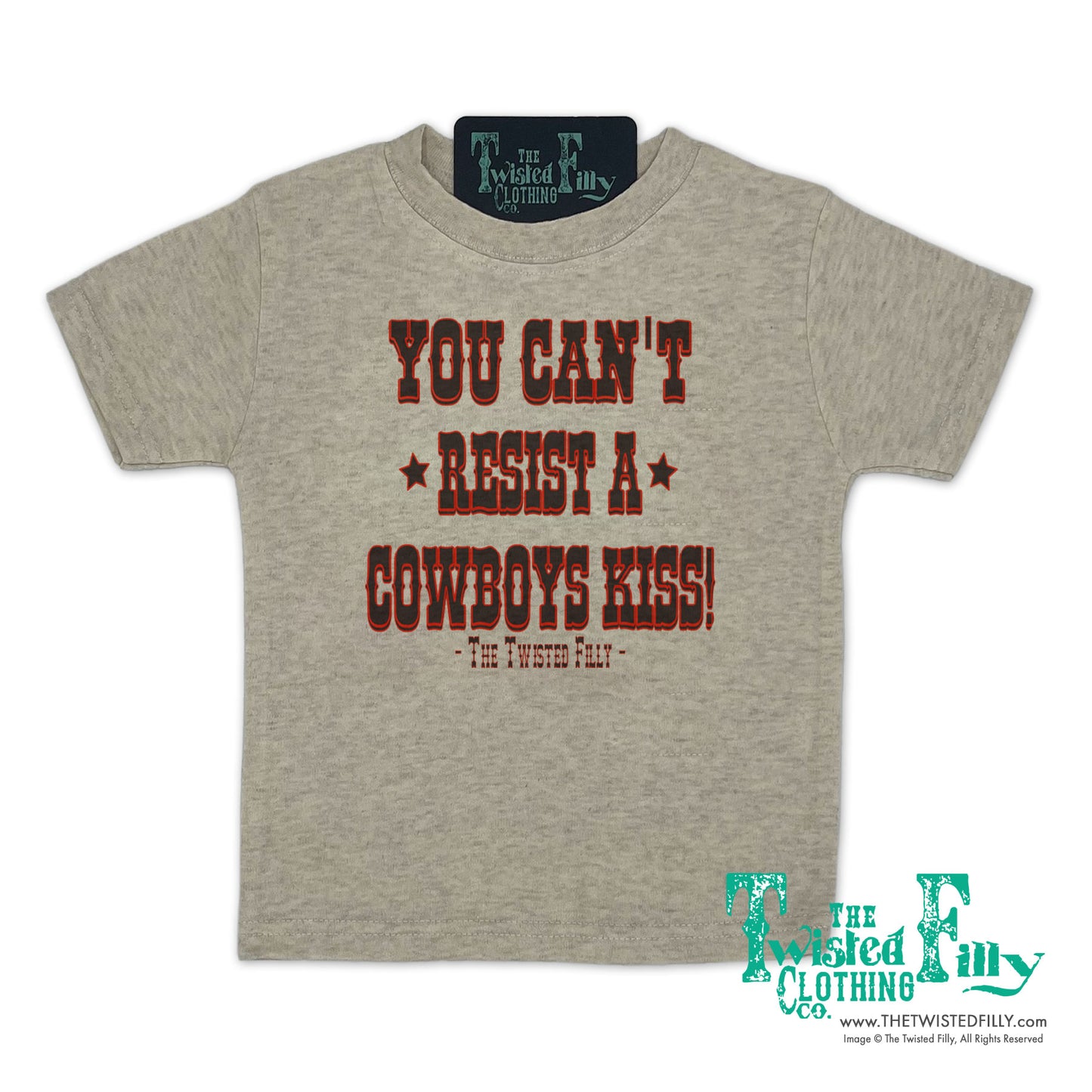 You Can't Resist A Cowboys Kiss - S/S Toddler Tee - Oatmeal